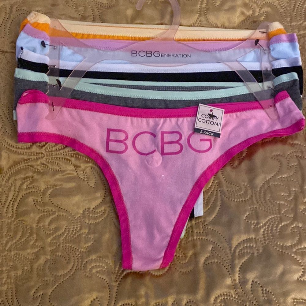 BCBGENERATION BRAND NEW 5-PACK COMFY COTTONI THONG‎